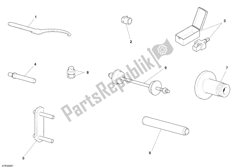 All parts for the Workshop Service Tools, Frame of the Ducati Monster S4 RS USA 1000 2006